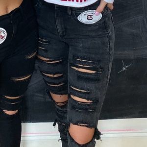 American Eagle Black Ripped Jeans